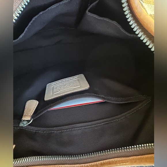 Coach Vintage Signature Logo Canvas/Leather Shoulder Hobo Handbag 👜 - Picture 12 of 12